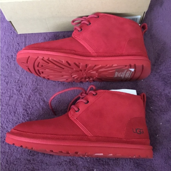NWT Ugg Australia Neumel Red Suede Chukka Booties - Picture 12 of 14